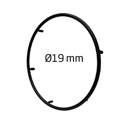 22" drivring aluminium Ø16mm sort, 4 lasker